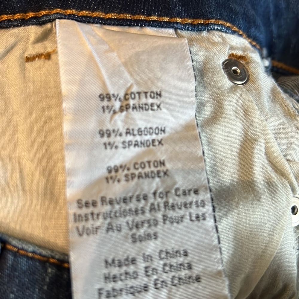 NWT - STS Blue Dark Wash Ankle Jeans with Metallic Paint Hem - Picture 4 of 7